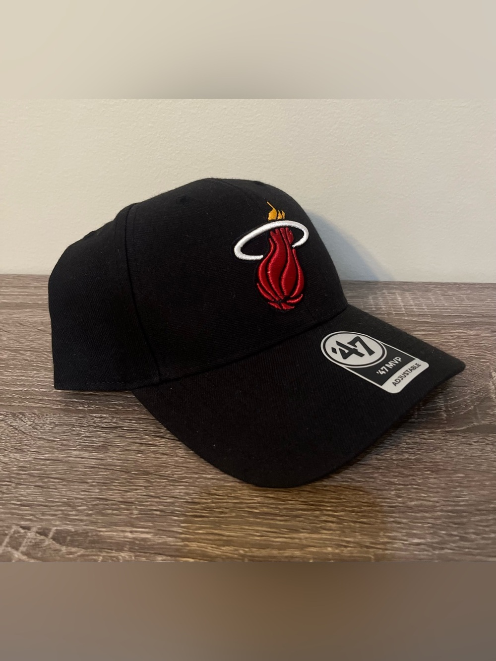 '47 Brand Miami Heat MVP Embroidered Logo Adjustable Hat One Size Fits All NBA